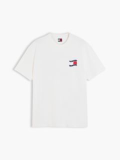 Tommy Jeans Wavy Flag Logo T-Shirt — Off White 5