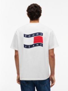 Tommy Jeans Wavy Flag Logo T-Shirt — Off White 4