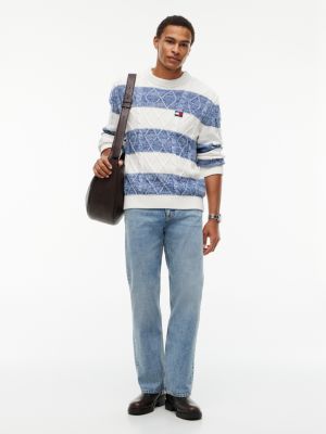 Мужские джинсы Tommy Hilfiger Tommy Jeans Heathered Cable Knit Sweater — фото 2