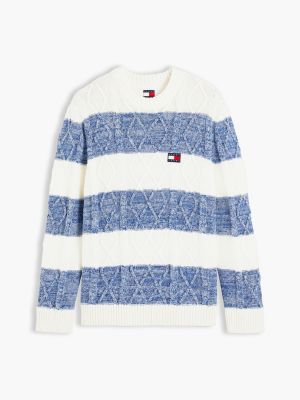 Мужские джинсы Tommy Hilfiger Tommy Jeans Heathered Cable Knit Sweater — фото 5