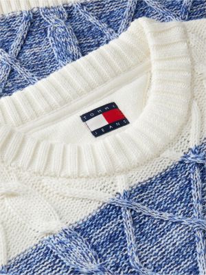 Мужские джинсы Tommy Hilfiger Tommy Jeans Heathered Cable Knit Sweater — фото 6