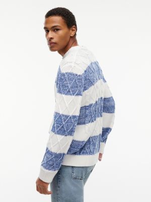 Мужские джинсы Tommy Hilfiger Tommy Jeans Heathered Cable Knit Sweater — фото 4