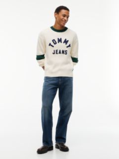 Tommy Jeans Varsity Tommy Logo Sweater — Cream 2