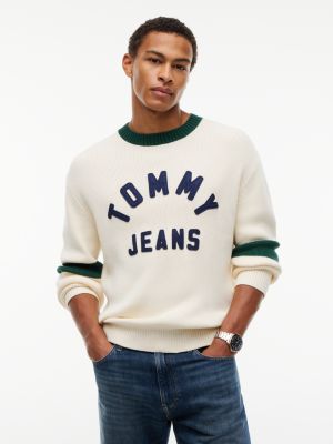Tommy Jeans Varsity Tommy Logo Sweater, Cream