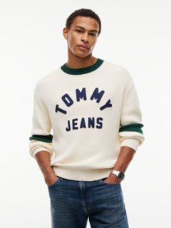 Tommy Jeans Varsity Tommy Logo Sweater — Cream 1
