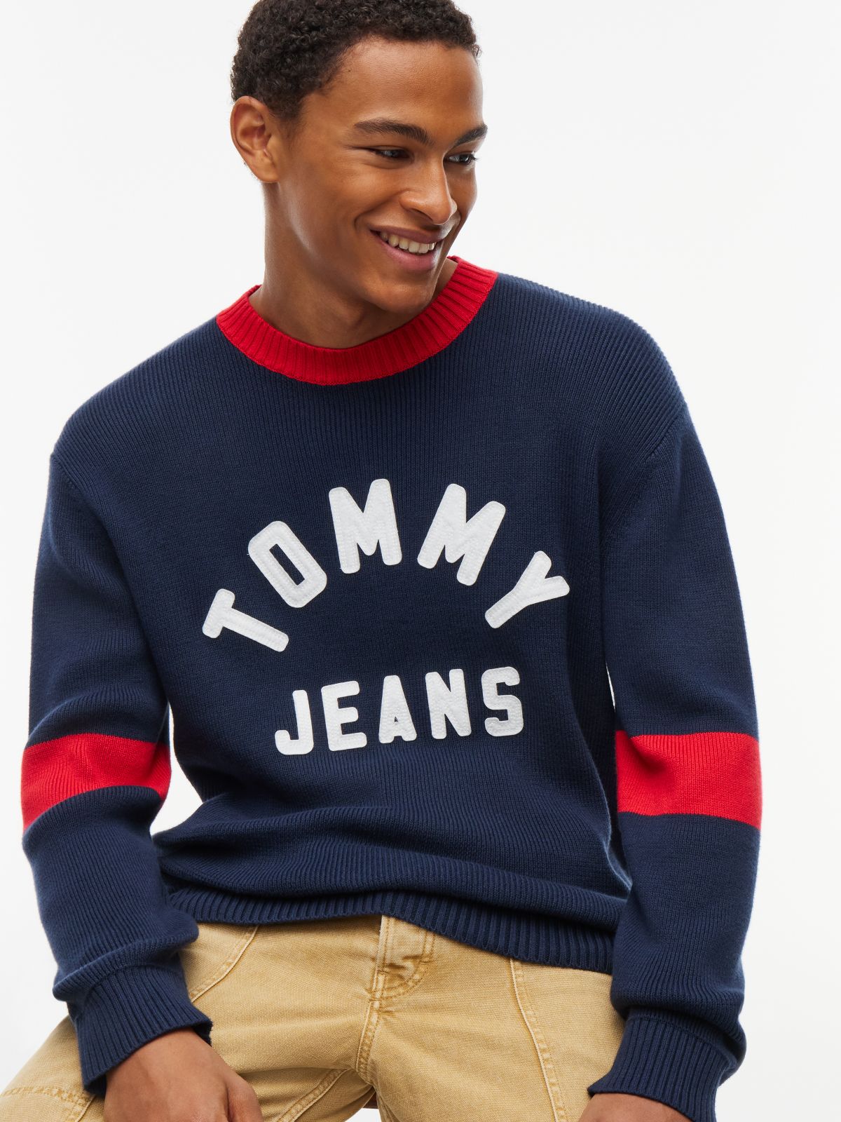 Tommy Jeans Varsity Tommy Logo Sweater — Dark Blue