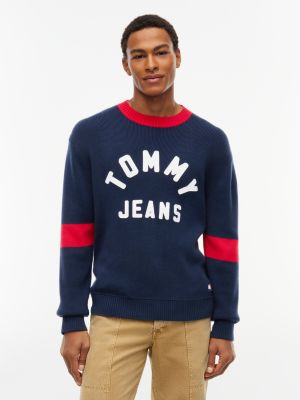 Tommy Jeans Varsity Tommy Logo Sweater, Dark Blue