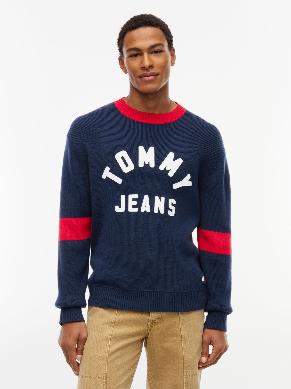Tommy Jeans Varsity Tommy Logo Sweater — Dark Blue
