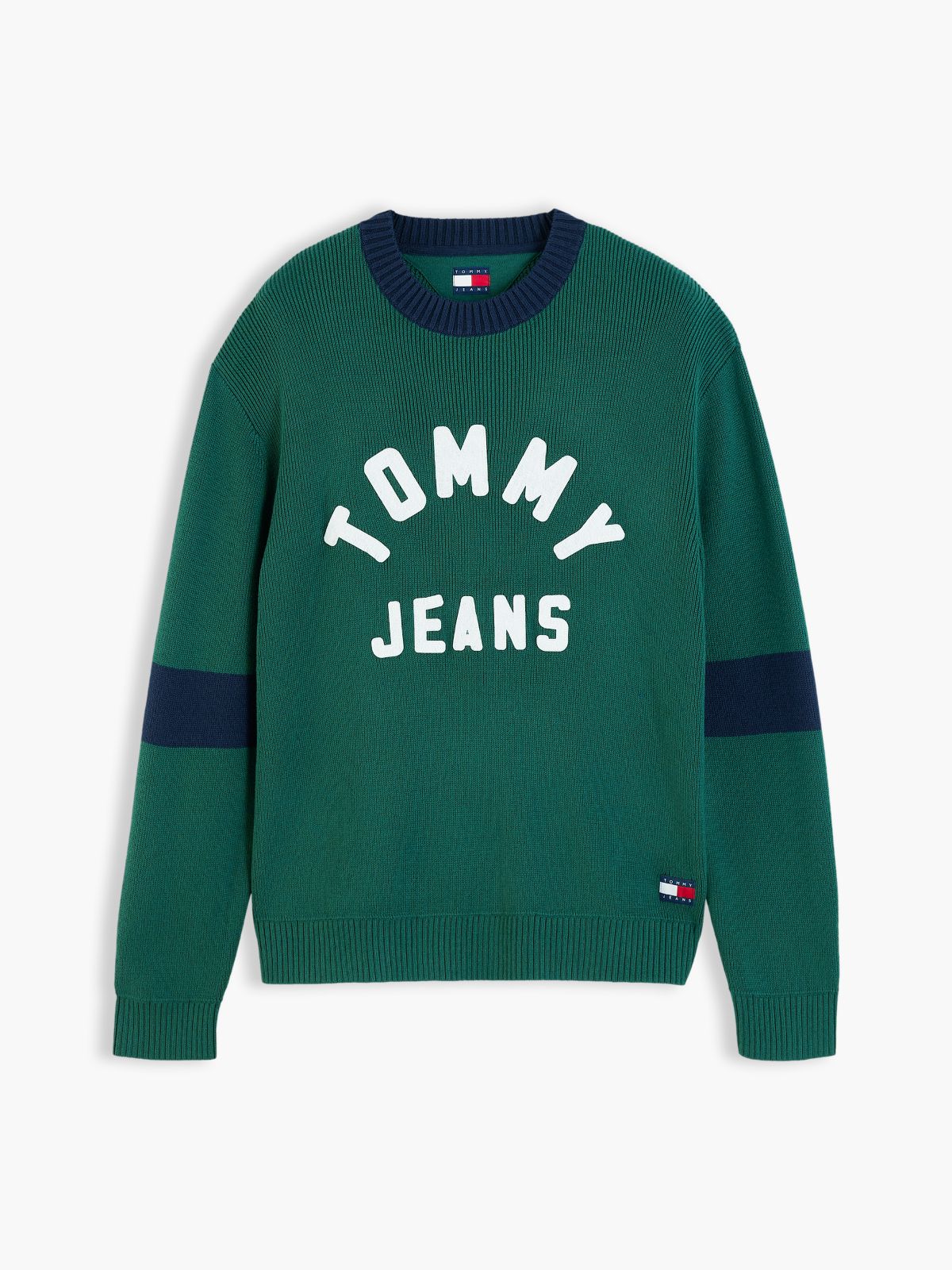 Tommy Jeans Varsity Tommy Logo Sweater — Velvet Green