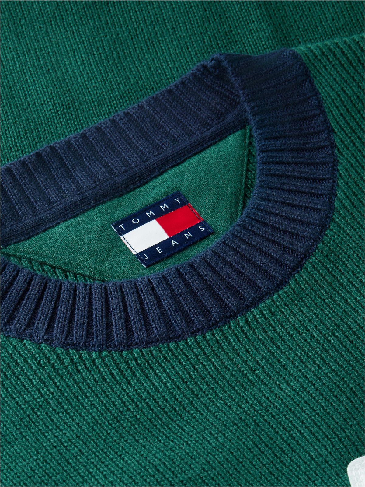 Tommy Jeans Varsity Tommy Logo Sweater — Velvet Green