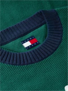 Tommy Jeans Varsity Tommy Logo Sweater — Velvet Green 6