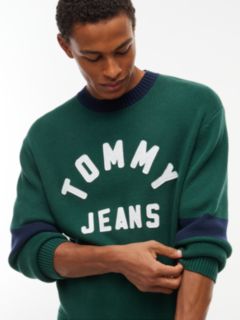Tommy Jeans Varsity Tommy Logo Sweater — Velvet Green 3