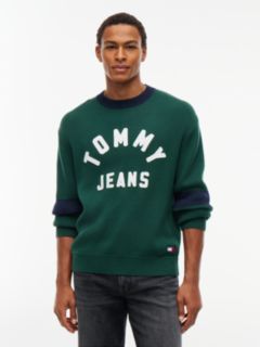 Tommy Jeans Varsity Tommy Logo Sweater — Velvet Green 1