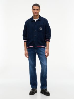 Мужские джинсы Tommy Hilfiger Tommy Jeans Cable Knit Polo Cardigan — фото 2