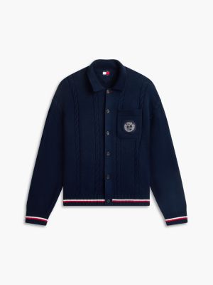 Мужские джинсы Tommy Hilfiger Tommy Jeans Cable Knit Polo Cardigan — фото 5