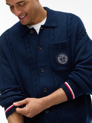 Мужские джинсы Tommy Hilfiger Tommy Jeans Cable Knit Polo Cardigan — фото 3