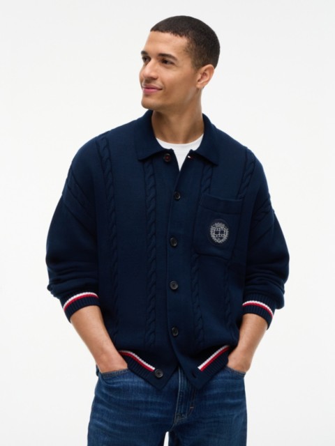 Мужские джинсы Tommy Hilfiger Tommy Jeans Cable Knit Polo Cardigan
