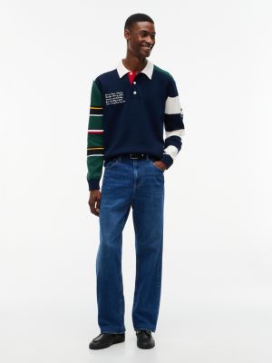 Мужские джинсы Tommy Hilfiger Tommy Jeans Colorblock Sweater Polo — фото 2