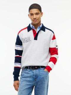Tommy Jeans Colorblock Sweater Polo — Ice Grey 1