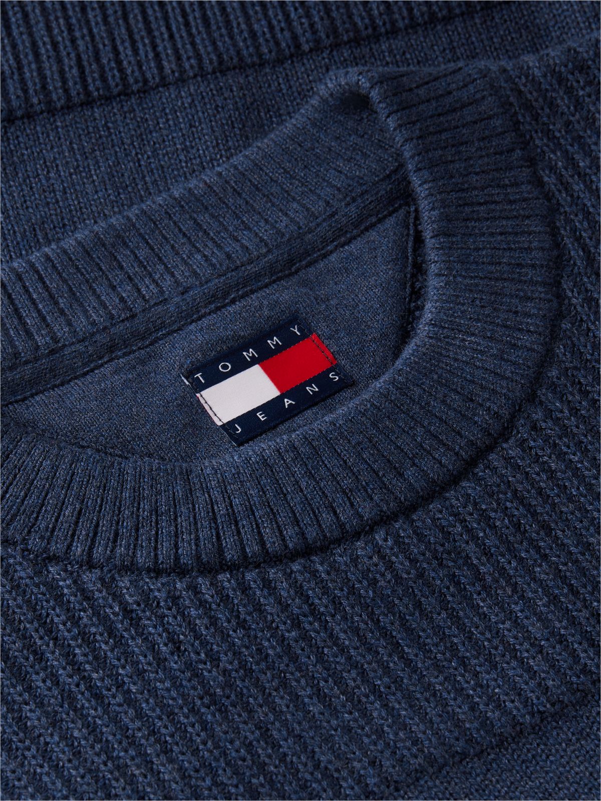 Tommy Jeans Tonal Stripe Sweater — Navy Heather