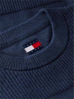 Tommy Jeans Tonal Stripe Sweater — Navy Heather 6