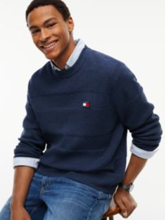 Tommy Jeans Tonal Stripe Sweater — Navy Heather 3