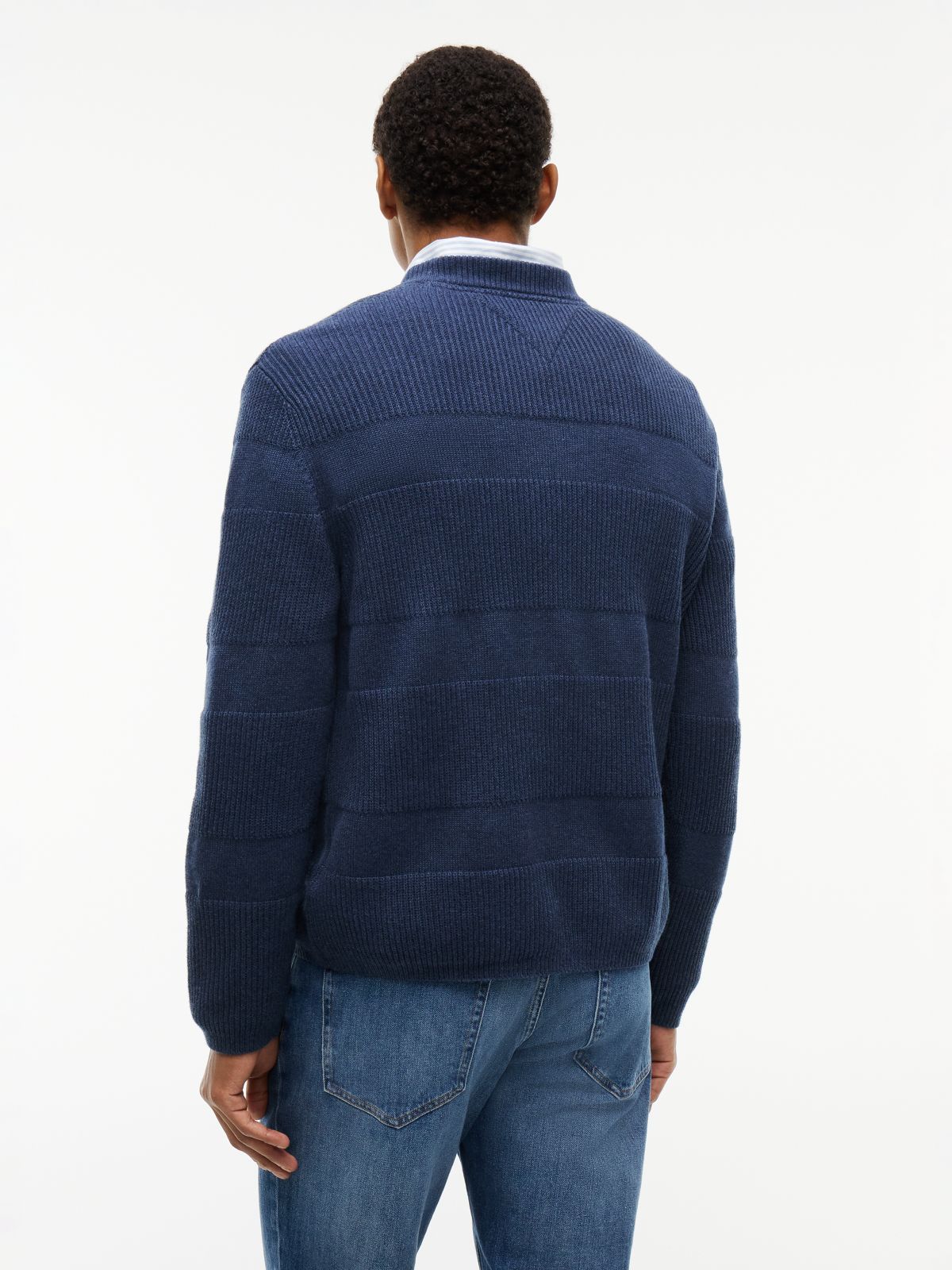 Tommy Jeans Tonal Stripe Sweater — Navy Heather