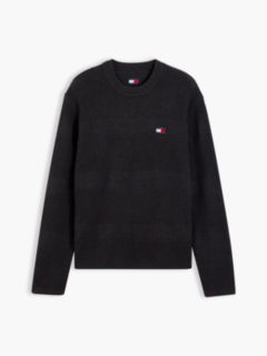 Tommy Jeans Tonal Stripe Sweater — Black Heather 5