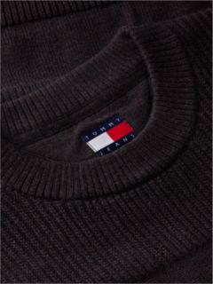Tommy Jeans Tonal Stripe Sweater — Black Heather 6