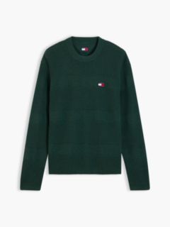 Tommy Jeans Tonal Stripe Sweater — Velvet Green 5