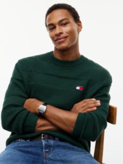 Tommy Jeans Tonal Stripe Sweater — Velvet Green 3