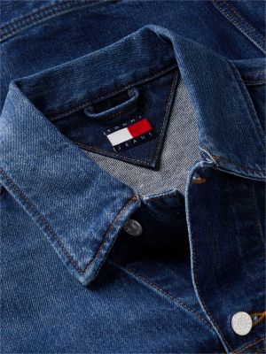 Мужская куртка Tommy Jeans Archive Denim Jacket, цвет: Джинсовый тёмный — фото 7
