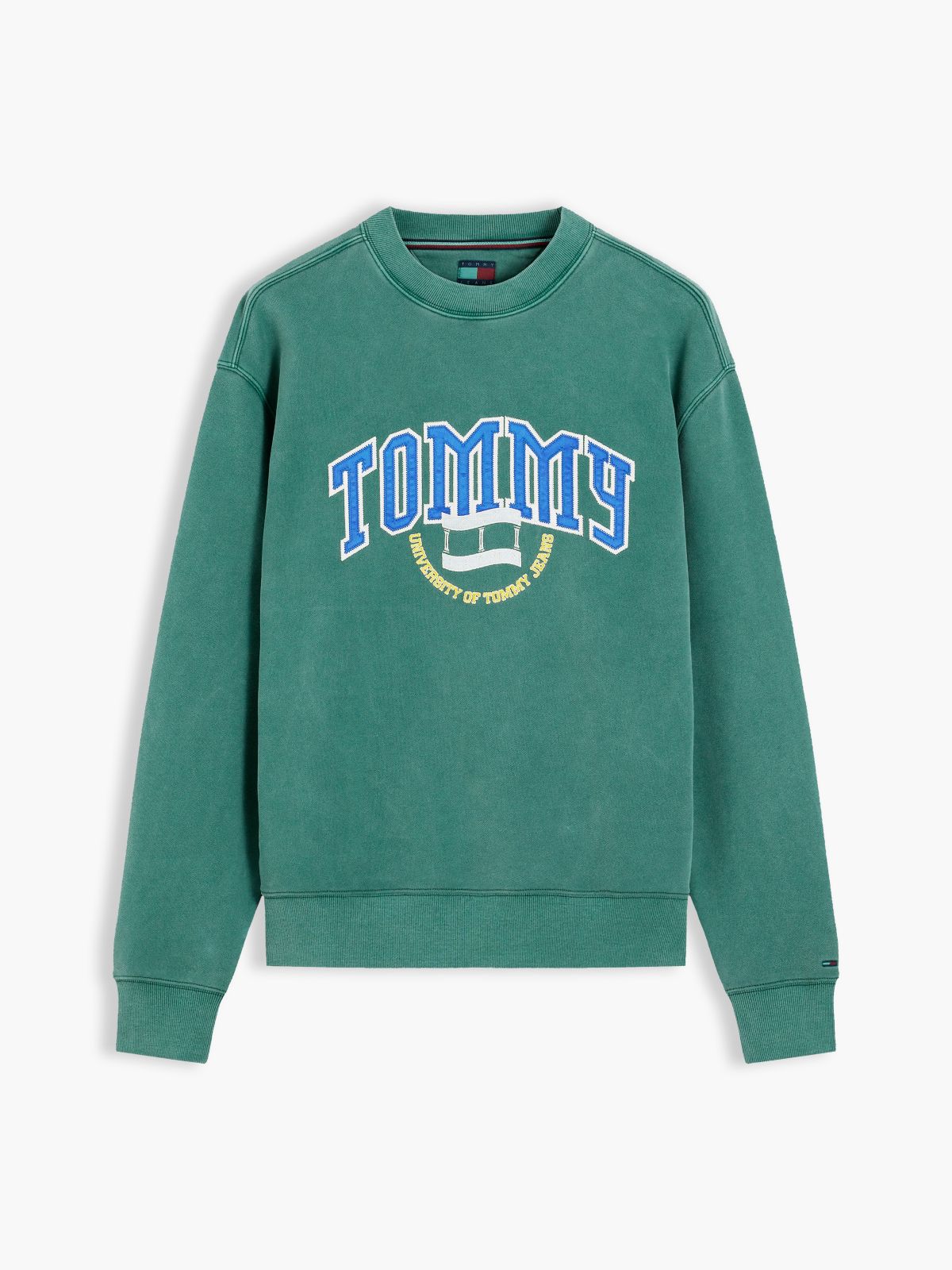 Tommy Jeans Garment-Dyed Sweatshirt — Velvet Green