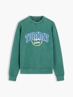 Tommy Jeans Garment-Dyed Sweatshirt — Velvet Green 5