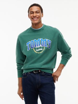 Tommy Jeans Garment-Dyed Sweatshirt, Velvet Green