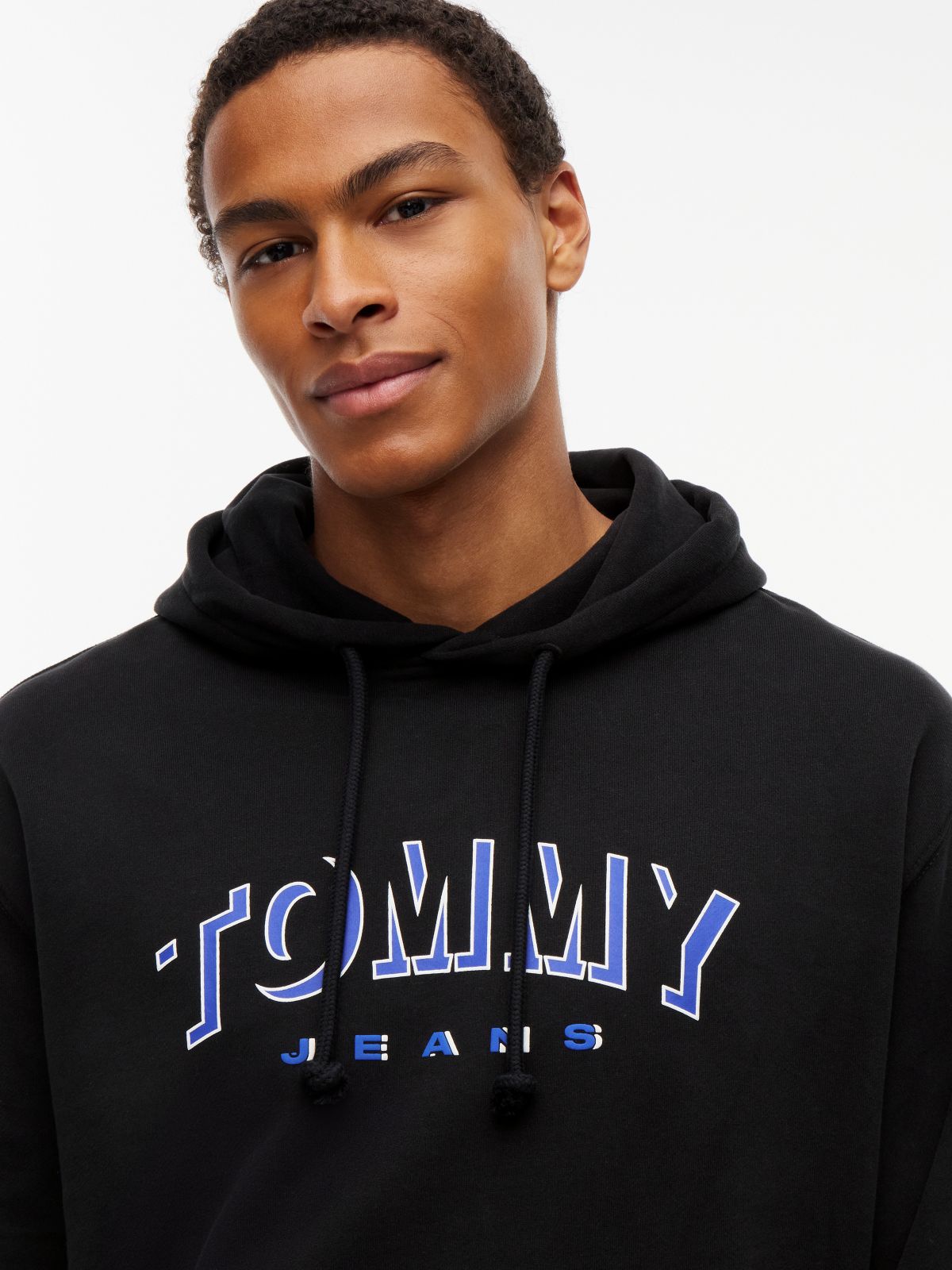 Tommy Jeans Shadow Logo Hoodie — Black