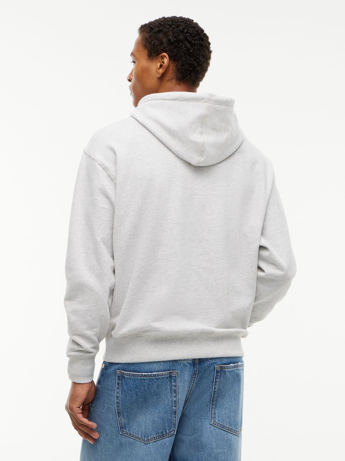 Tommy Jeans Shadow Logo Hoodie — Ice Grey Heather