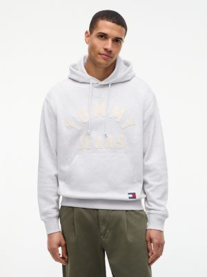 Tommy Jeans Tommy Arch Logo Hoodie, Ice Grey Heather