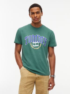 Tommy Jeans Varsity Logo T-Shirt, Velvet Green
