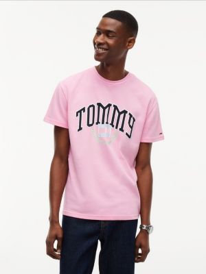 Tommy Jeans Varsity Logo T-Shirt, Rose Tea