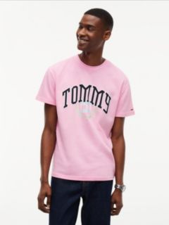 Tommy Jeans Varsity Logo T-Shirt — Rose Tea 1