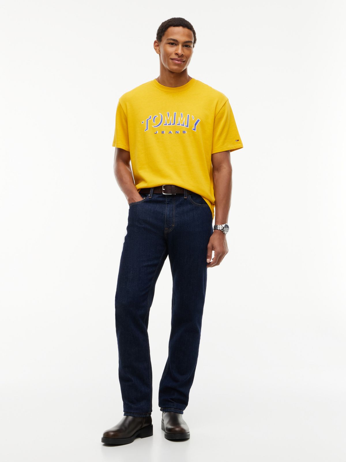Tommy Jeans Shadow Logo T-Shirt — Countryside Yellow