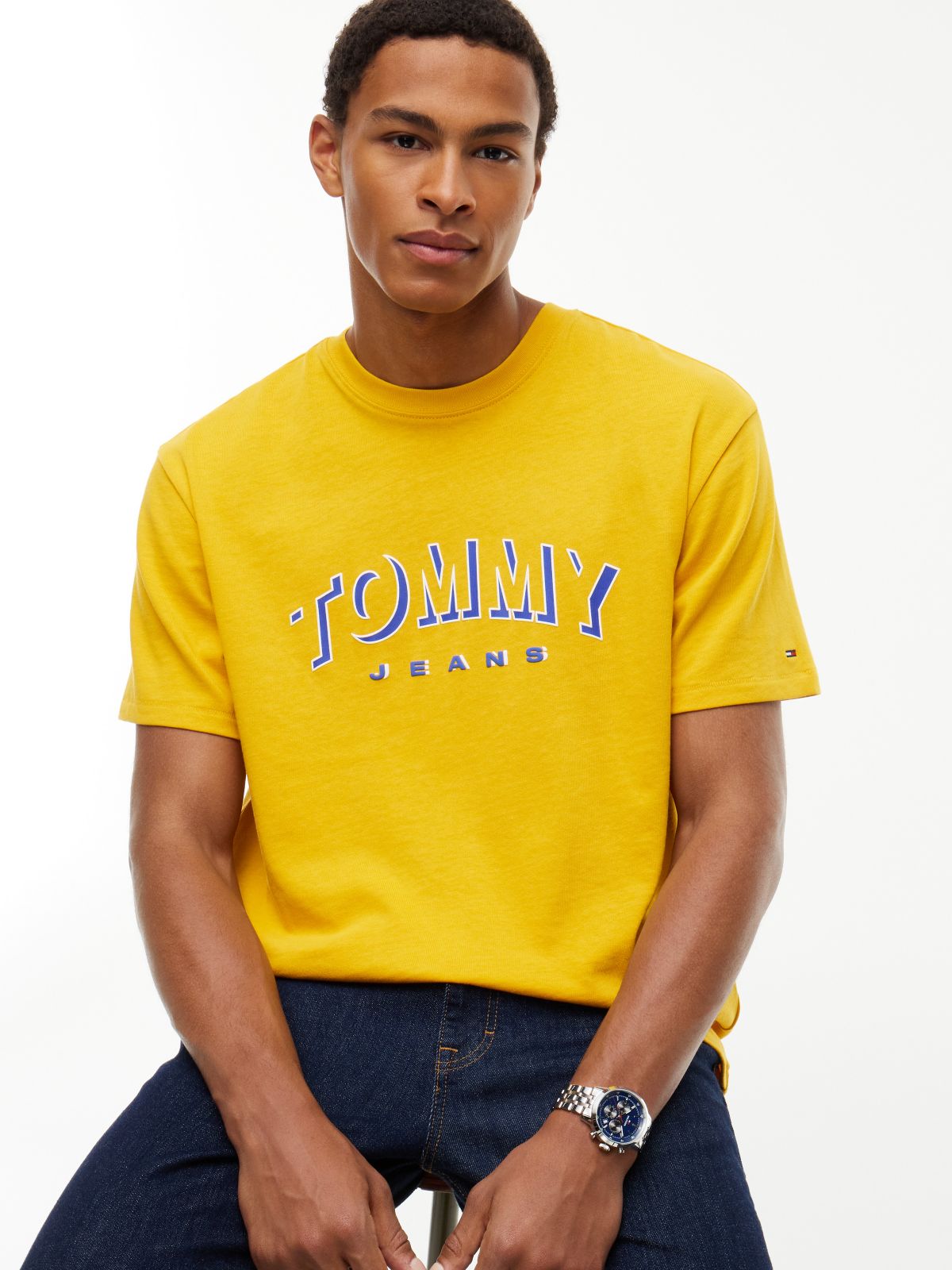 Tommy Jeans Shadow Logo T-Shirt — Countryside Yellow