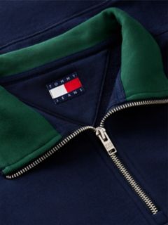 Tommy Jeans Flag Quarter-Zip Sweatshirt — Dark Blue 6