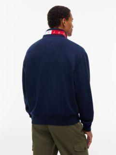 Tommy Jeans Flag Quarter-Zip Sweatshirt — Dark Blue 4