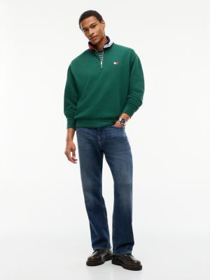 Мужские джинсы Tommy Hilfiger Tommy Jeans Flag Quarter-Zip Sweatshirt — фото 2