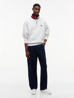 Tommy Jeans Flag Quarter-Zip Sweatshirt — Ice Grey Heather 2
