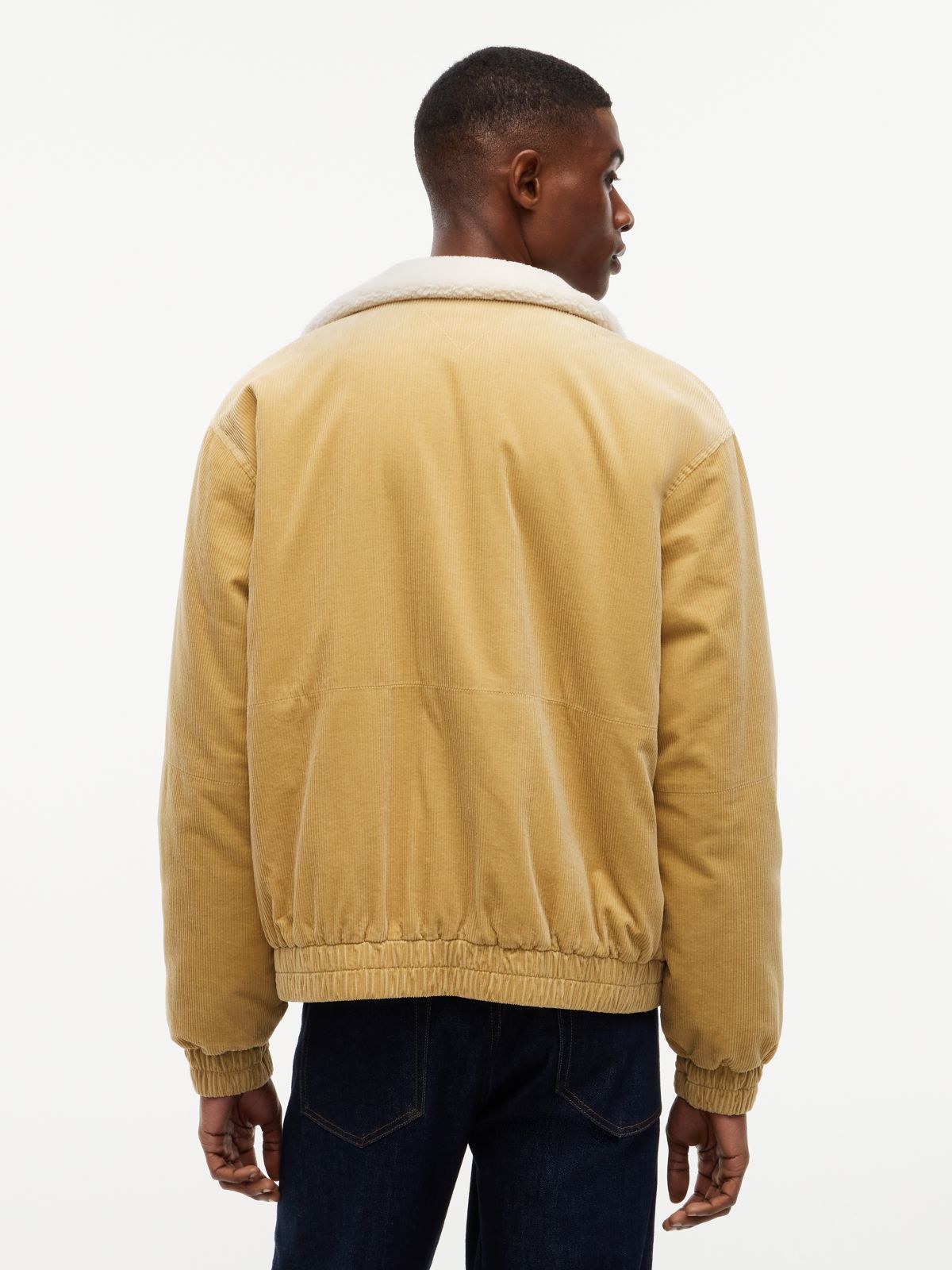 Tommy Jeans Corduroy Zip Jacket — Sandy Beige