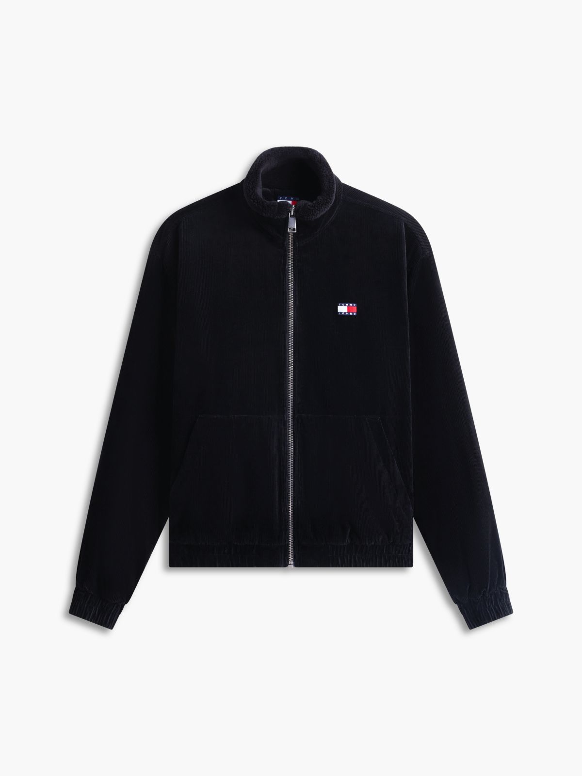 Tommy Jeans Corduroy Zip Jacket — Black