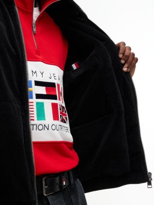 Мужская куртка Tommy Jeans Corduroy Zip, цвет: Чёрный — фото 4